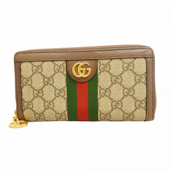 Gucci Ophidia Long Wallet 523154 Brown Women's - Picture 1 of 12